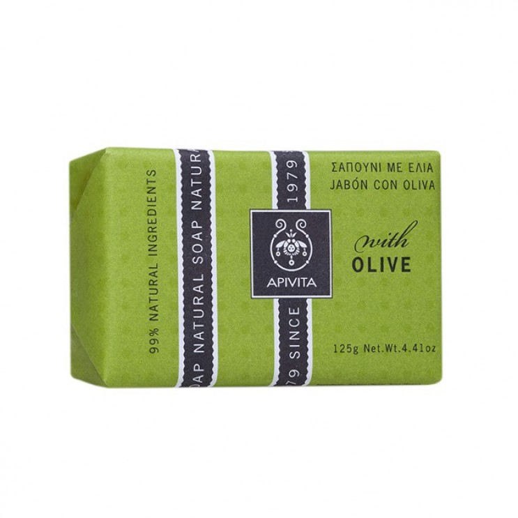 Apivita Natural Soap With Olive 125g | Σαπούνι Με Ελιά ΦΡΟΝΤΙΔΑ ΠΡΟΣΩΠΟΥ