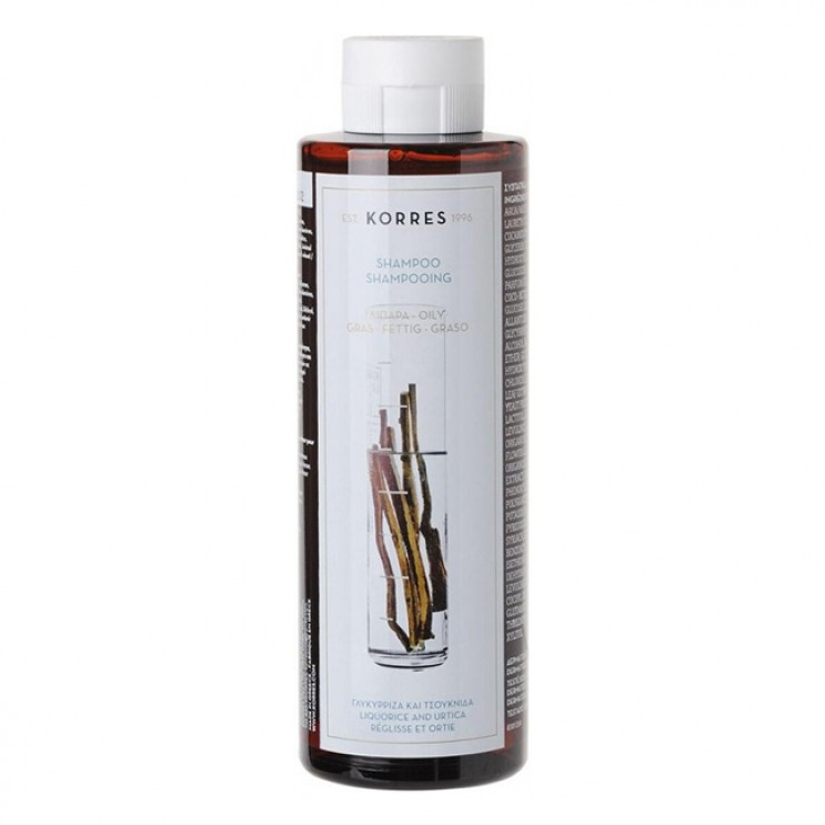 Korres Shampoo Liquorice & Urtica 250ml | Σαμπουάν για Λιπαρά Μαλλιά με Γλυκύρριζα  & Τσουκνίδα 