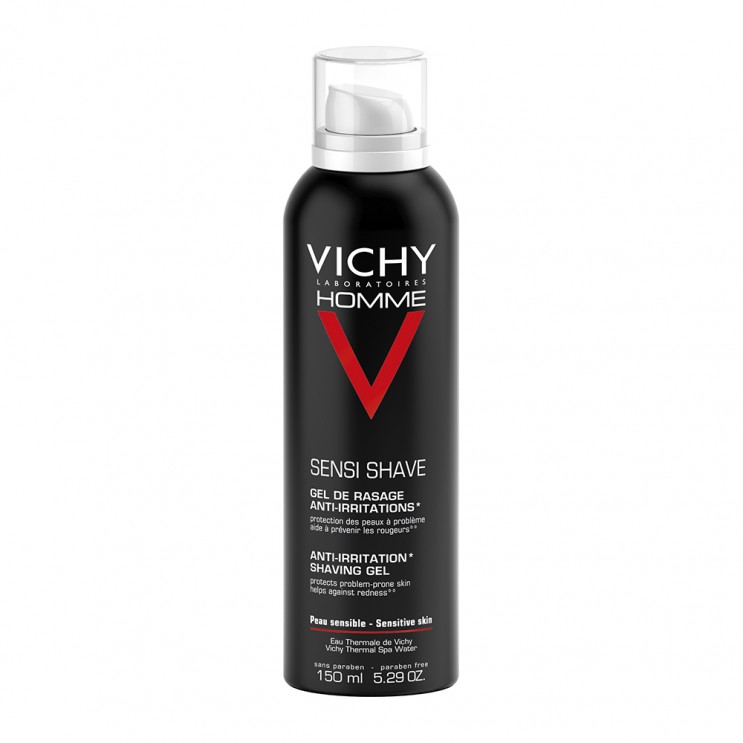 Vichy Homme Sensi Shave Gel 150ml |Gel Ξυρίσματος Κατά των Ερεθισμών Αφροί - Gel - Κρέμες Ξυρίσματος