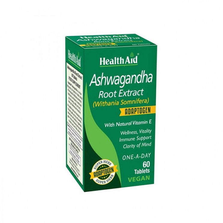 Health Aid Ashwagandha Root Extract 60tabs | Συμπλήρωμα Διατροφής  για Ηρεμία, Ενέργεια & Υποστήριξη του Ανοσοποιητικού ΦΑΡΜΑΚΕΙΟ