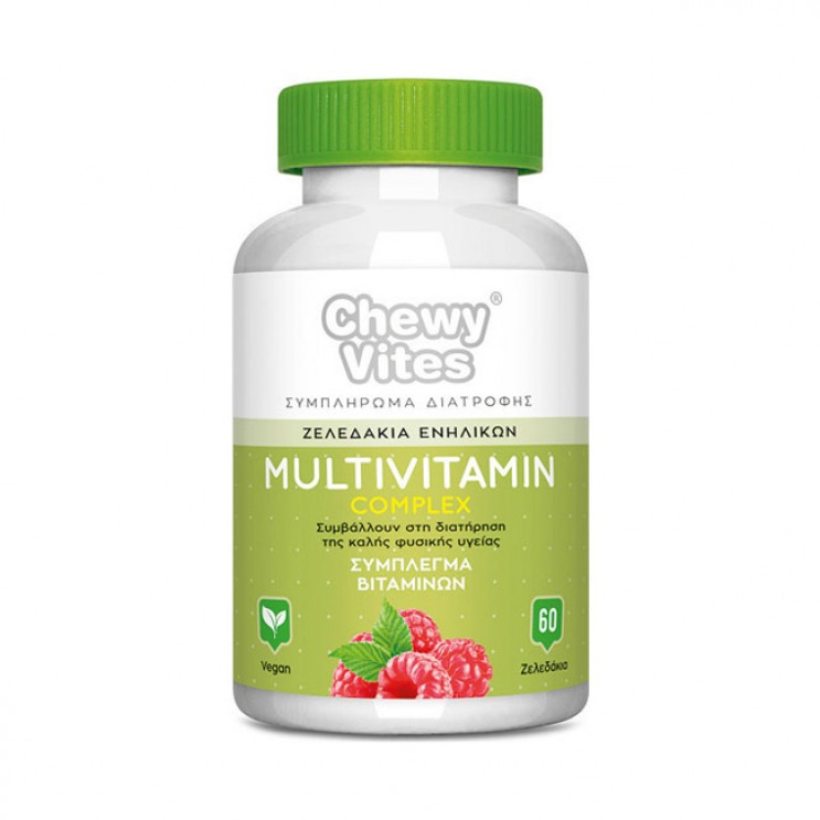 Vican Chewy Vites Adults Multivitamin Complex 60 Μασώμενα Ζελεδάκια | Συμπλήρωμα Διατροφής Πολυβιταμινών για Ενήλικες