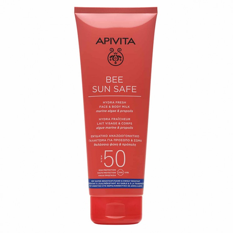 Apivita Bee Sun Safe Hydra Fresh Face & Body Milk SPF50 200ml | Ενυδατικό Αντηλιακό Γαλάκτωμα για Πρόσωπο & Σώμα  ΦΡΟΝΤΙΔΑ ΠΡΟΣΩΠΟΥ