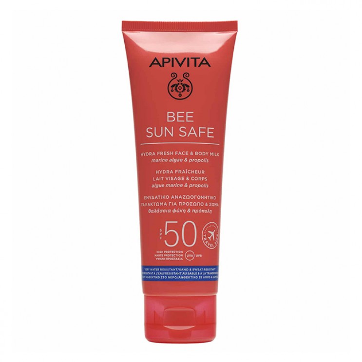 Apivita Bee Sun Safe Hydra Fresh Face & Body Milk SPF50 100ml | Ενυδατικό Αντηλιακό Γαλάκτωμα για Πρόσωπο & Σώμα  ΦΡΟΝΤΙΔΑ ΠΡΟΣΩΠΟΥ