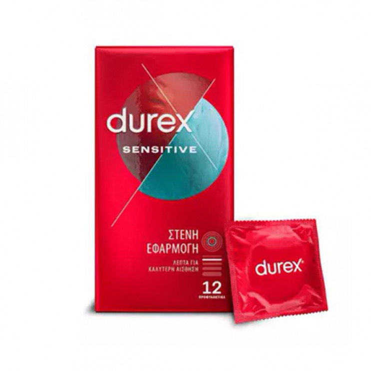 Durex Sensitive 12τμχ | Προφυλακτικά για Στενή Εφαρμογή    ΣΕΞΟΥΑΛΙΚΗ ΥΓΕΙΑ