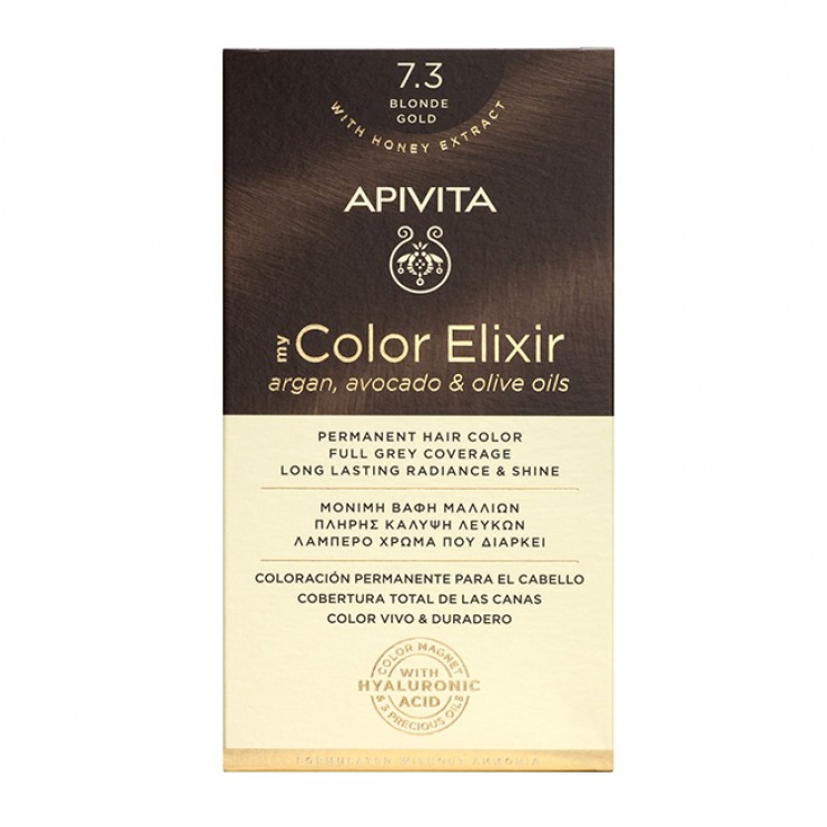 Apivita My Color Elixir 7.3 Blonde Gold | Μόνιμη Βαφή Μαλλιών 7.3 Ξανθό Χρυσό ΦΡΟΝΤΙΔΑ ΜΑΛΛΙΩΝ