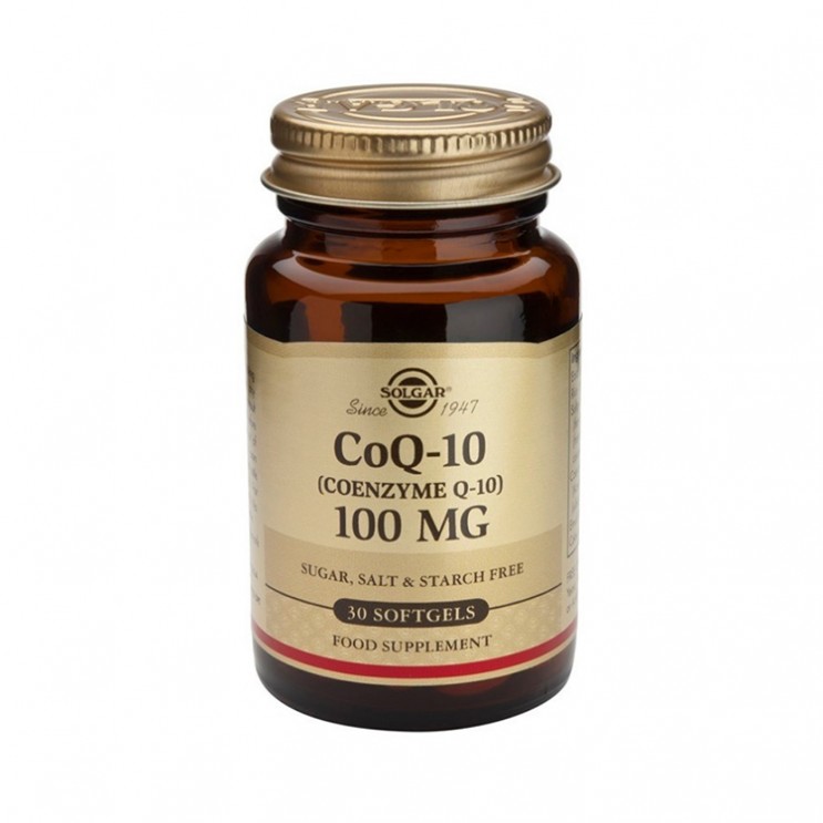 Solgar Coenzyme Q-10 100mg 30softgels | Συμπλήρωμα Διατροφής με Συνένζυμο Q10