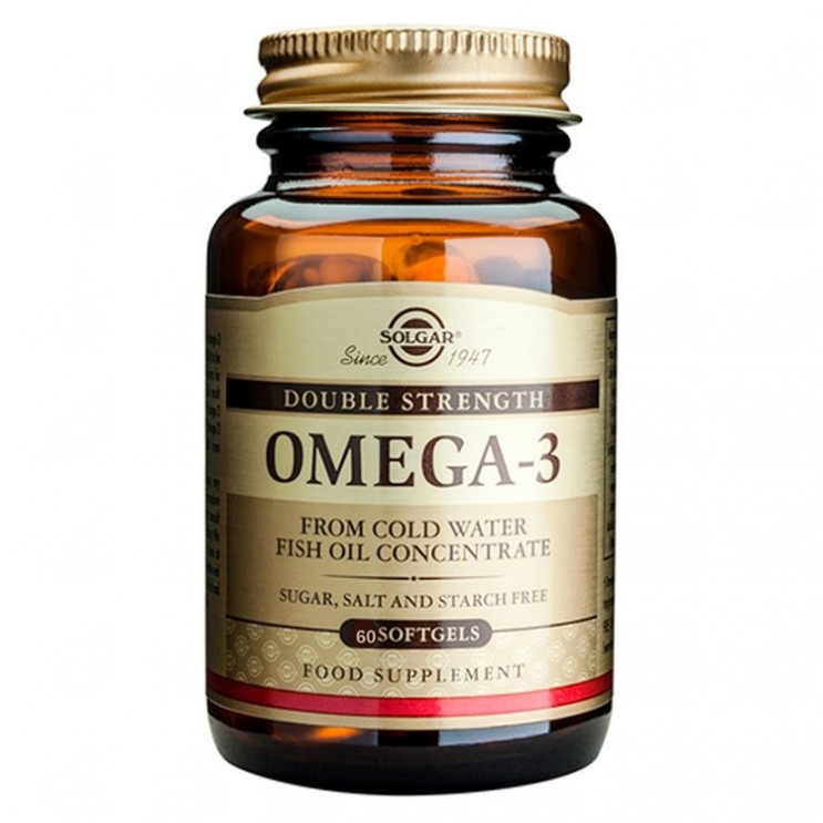 Solgar Omega-3 Double Strength 60softgels | Συμπλήρωμα Διατροφής με Ωμέγα 3 