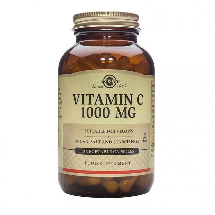 Solgar Vitamin C 1000mg 100veg.caps | Συμπλήρωμα Διατροφής Βιταμίνη C 