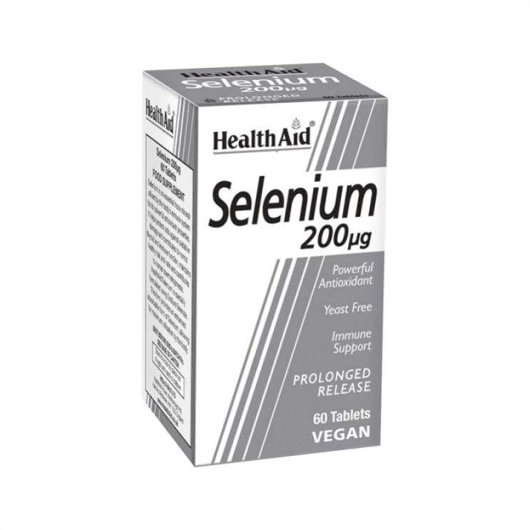 Health Aid Selenium 200μg 60tabs | Συμπλήρωμα Διατροφής με Σελήνιο για Αντιοξειδωτική Προστασία