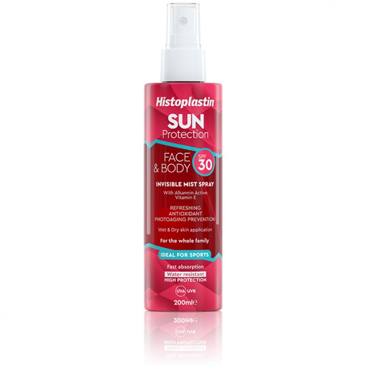 Heremco Histoplastin Sun Protection Invisible Mist Spray Face & Body SPF30 200ml | Αντηλιακό Mist για Πρόσωπο & Σώμα με Δείκτη Προστασίας SPF30  ΦΡΟΝΤΙΔΑ ΠΡΟΣΩΠΟΥ