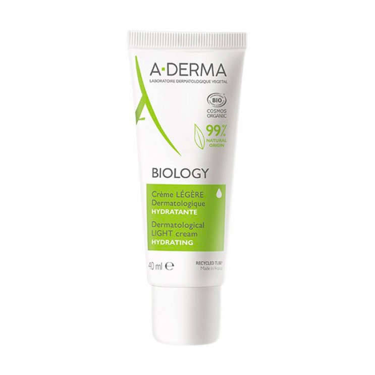 A-Derma Biology Dermatological Light Cream Hydrating 40ml | Ενυδατική Κρέμα με Ελαφριά Υφή