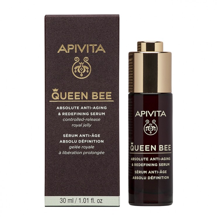 Apivita Queen Bee Absolute Anti Aging & Redefining Serum 30ml  |  Ορός Απόλυτης Αντιγήρανσης & Ανόρθωσης Περιγράμματος