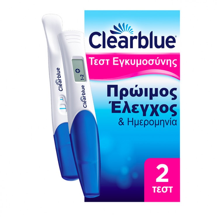 Clearblue Pregnancy Test Combo Pack 2τμχ | Τεστ Εγκυμοσύνης Πρώιμος Έλεγχος & Ημερομηνία 