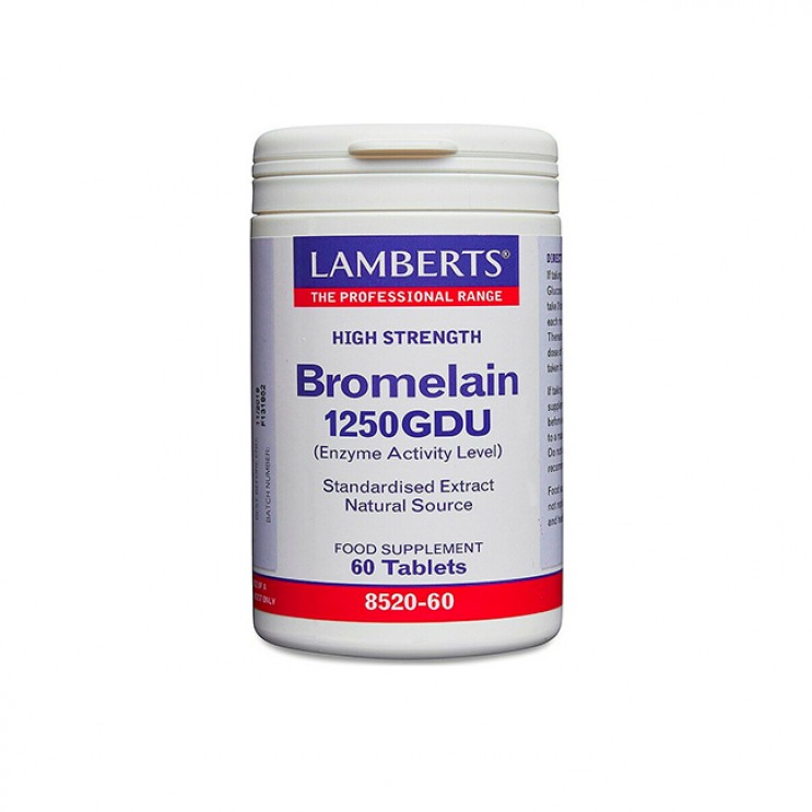 Lamberts Bromelain 1250GDU 60 tabs |Συμπλήρωμα Διατροφής με Μπρομελαΐνη ΦΑΡΜΑΚΕΙΟ