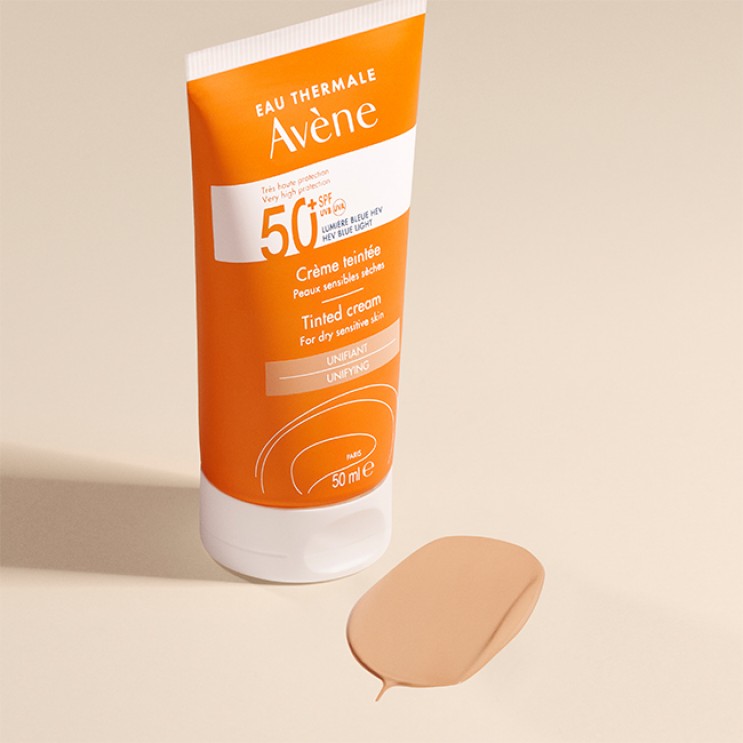 Avene Cleanance Solaire Tinted SPF50+ 50ml | Αντιηλιακό Προσώπου με Χρώμα για Λιπαρό Δέρμα με Τάση Ακμής