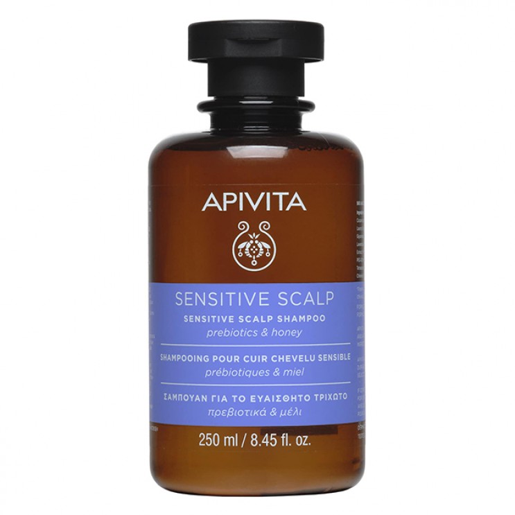 Apivita Sensitive Scalp Prebiotics & Honey Shampoo 250ml | Σαμπουάν για το Ευαίσθητο Τριχωτό με Πρεβιοτικά & Μέλι