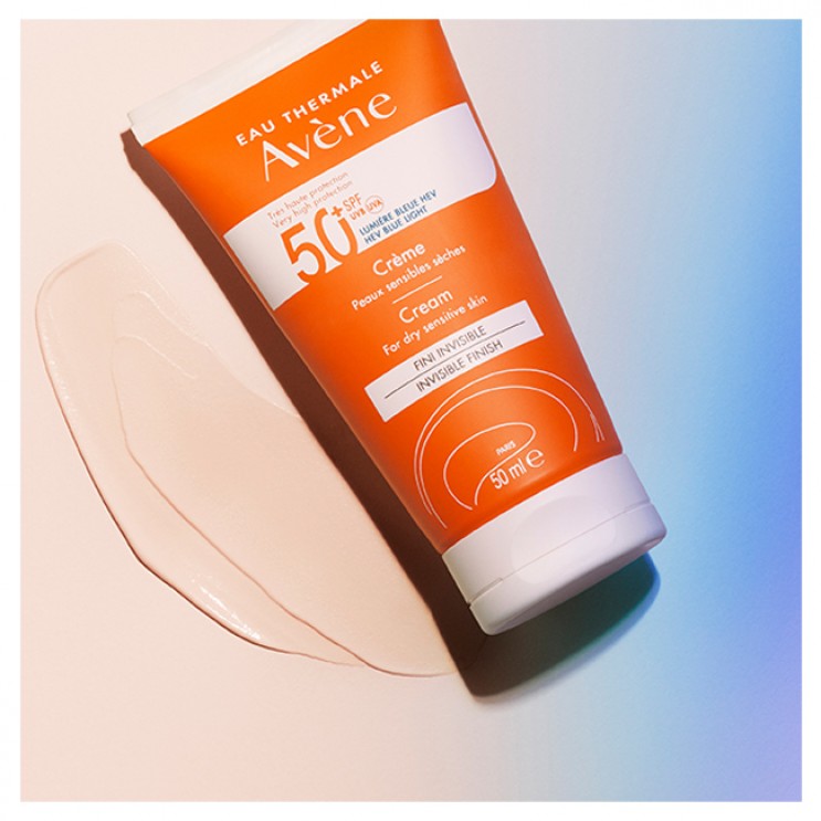 Avene Creme SPF50+ 50ml | Αντηλιακή Κρέμα Προσώπου με Άρωμα για Ξηρό & Ευαίσθητο Δέρμα 