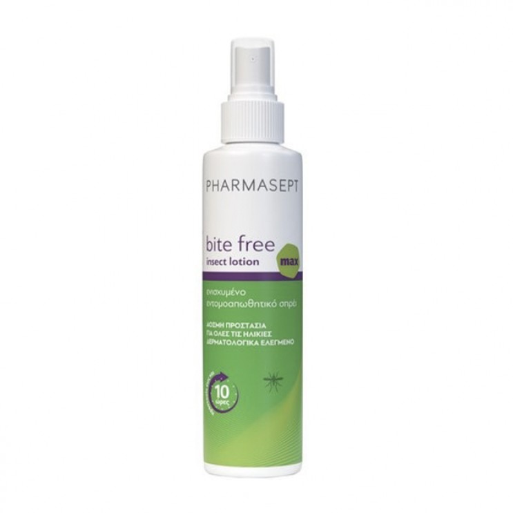 Pharmasept Bite Free Max Insect Lotion 100ml | Ενισχυμένη Εντομοαπωθητική Λοσιόν σε Μορφή Σπρέι για Κουνούπια