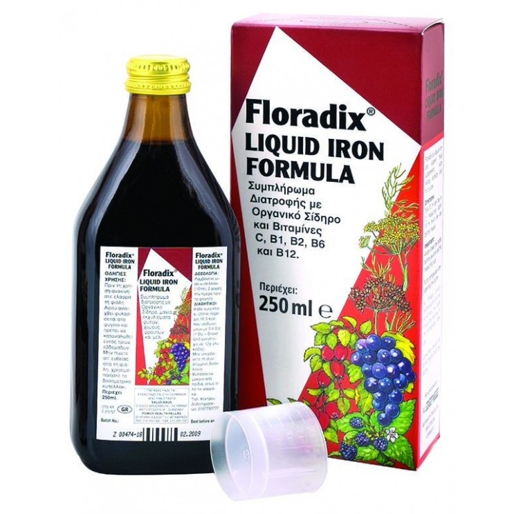 Power Health Salus Floradix 250ml | Τονωτικό Συμπλήρωμα Διατροφής με Οργανικό Σίδηρο ΒΙΤΑΜΙΝΕΣ