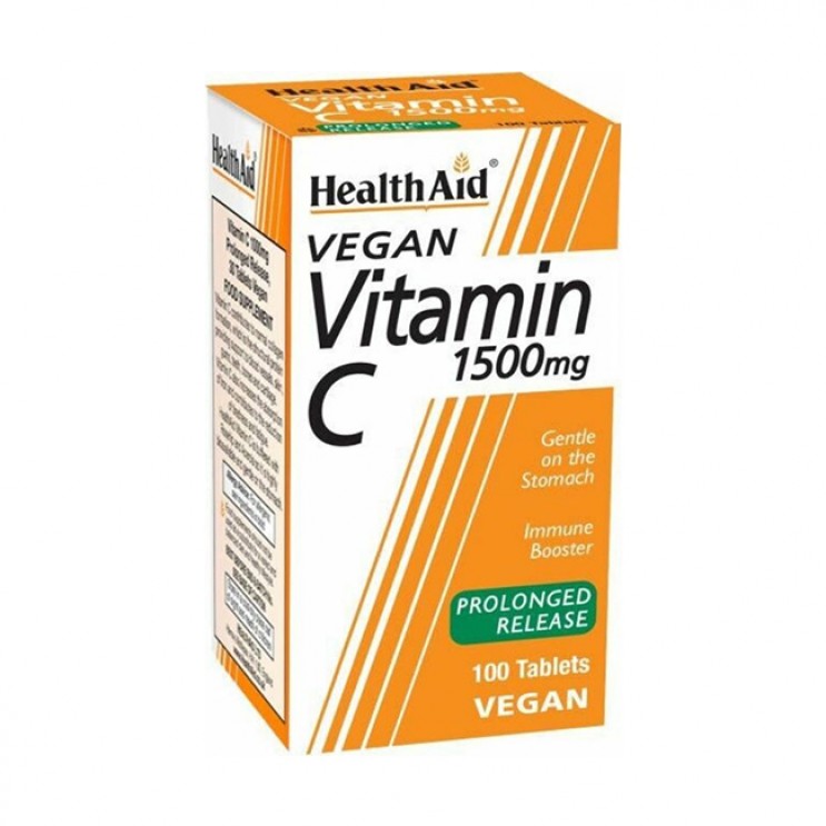 Health Aid Vitamin C Prolonged Release 1500mg 100tabs | Βιταμίνη C Βραδείας Αποδέσμευσης100tabs  ΒΙΤΑΜΙΝΕΣ