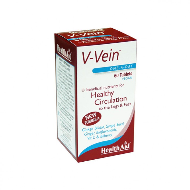 Health Aid V-Vein 60tabs | Συμπλήρωμα Διατροφής για Ξεκούραστα & Υγιή Πόδια ΦΑΡΜΑΚΕΙΟ