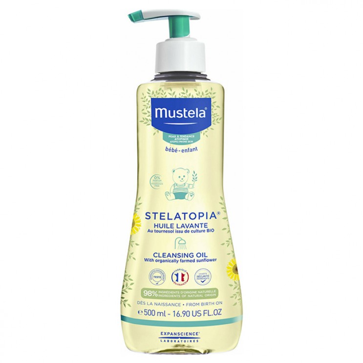 Mustela Stelatopia Bath Oil 500ml | Λαδάκι Μπάνιου για Ατοπικό Δέρμα ΦΑΡΜΑΚΕΙΟ