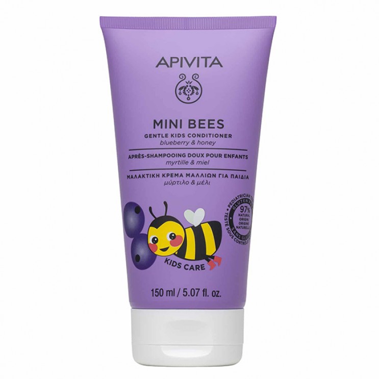 Apivita Mini Bees Gentle Kids Conditioner 150ml | Μαλακτική Κρέμα Μαλλιών για Παιδιά με Μύρτιλο & Μέλι 