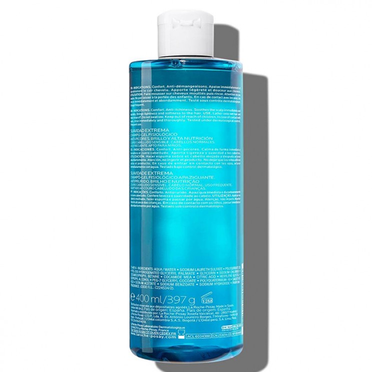 La Roche Posay Kerium Gentle GEL Shampoo 400ml Απαλό Σαμπουάν Καθημερινής Χρήσης για Κανονικά Μαλλιά ΦΡΟΝΤΙΔΑ ΠΡΟΣΩΠΟΥ