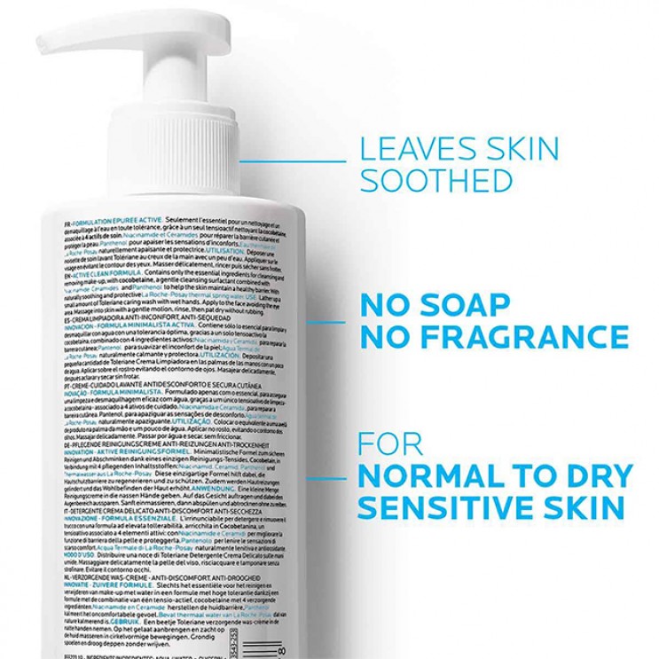 La Roche Posay Toleriane Caring Wash Καθαρισμός Προσώπου για την Ευαίσθητη Επιδερμίδα, 400ml ΦΡΟΝΤΙΔΑ ΠΡΟΣΩΠΟΥ