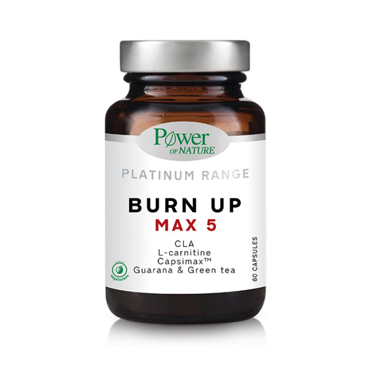 Power Health Platinum Range Burn Up Max 5 60 caps | Συμπλήρωμα διατροφής με Ταρταρική, L-καρνιτίνη, CLA 