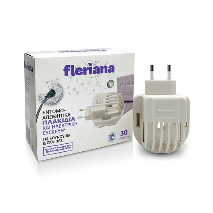 Power Health Fleriana Εντομοαπωθητικά Πλακίδια για Κουνούπια & Σκνίπες 30τμχ & Ηλεκτρική Συσκευή 