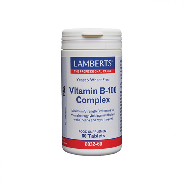 Lamberts Vitamin B-100 Complex 60tabs | Σύμπλεγμα Βιταμίνης B ΒΙΤΑΜΙΝΕΣ