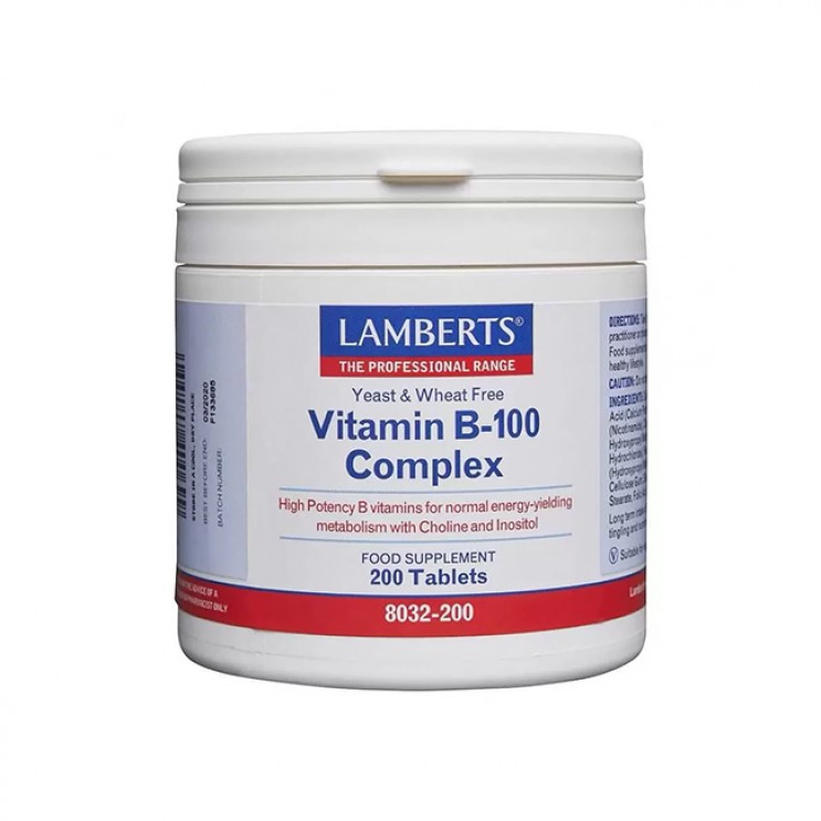 Lamberts Vitamin B-100 Complex 200tabs | Σύμπλεγμα Βιταμίνης B ΒΙΤΑΜΙΝΕΣ