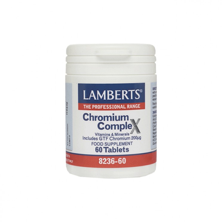 Lamberts Chromium Complex 60tabs | Συμπλήρωμα Διατροφής με Χρώμιο ΑΔΥΝΑΤΙΣΜΑ