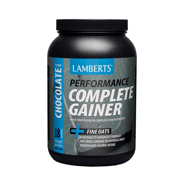 Lamberts Performance Complete Gainer Chocolate 1816g  | Πρωτεΐνη Ενισχυμένη με Σύνθετους Υδατάνθρακες, Κρεατίνη, Βήτα Αλανίνη & HMB με Γεύση Σοκολάτα  ΑΔΥΝΑΤΙΣΜΑ