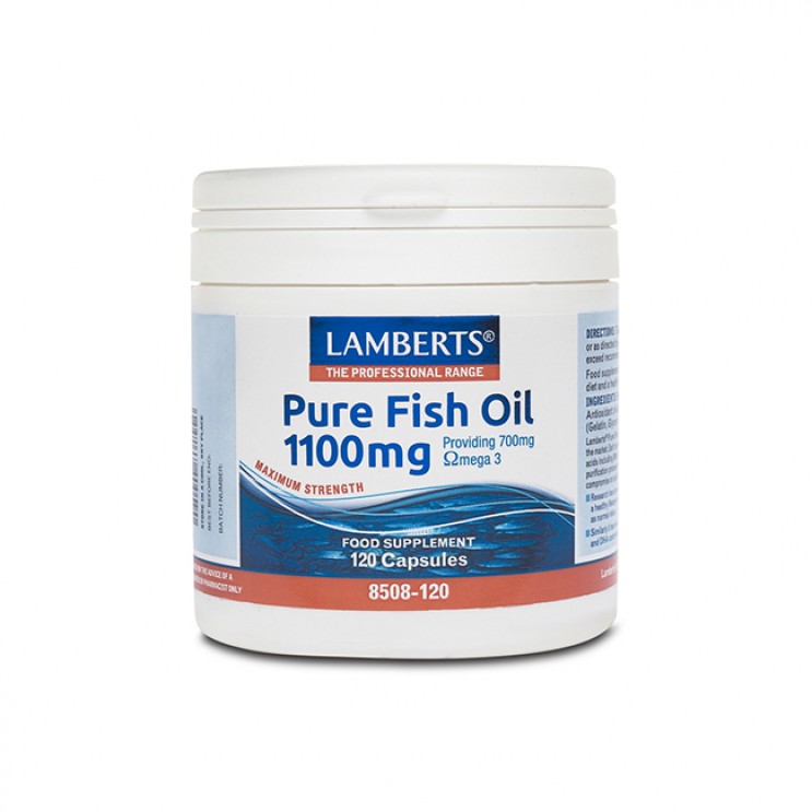 Lamberts Pure Fish Oil 1100mg 120caps | Συμπυκνωμένο Ιχθυέλαιο το οποίο παρέχει 700mg Ωμέγα 3  ΔΗΜΟΦΙΛΕΣΤΕΡΑ