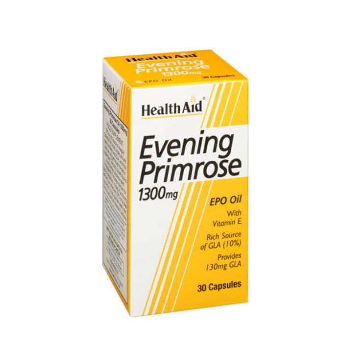 Health Aid Evening Primrose Oil 1300mg 30caps | Συμπλήρωμα Διατροφής με Έλαιο Νυχτολούλουδου Omega΄s - Ιχθυέλαια