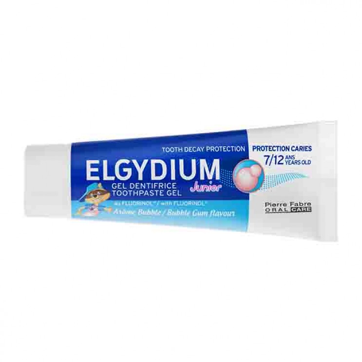 Elgydium Junior Bubble 50ml | Οδοντόπαστα για παιδιά 7-12 ετών 1400ppm με Γεύση Τσιχλόφουσκα  Στοματική Υγιεινή