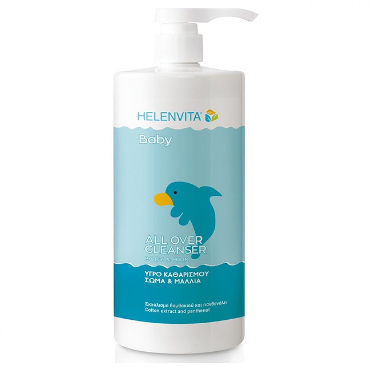 Helenvita Baby All Over Cleanser 1lt | Απαλό Βρεφικό Σαμπουάν & Αφρόλουτρο ΦΡΟΝΤΙΔΑ ΜΩΡΟΥ