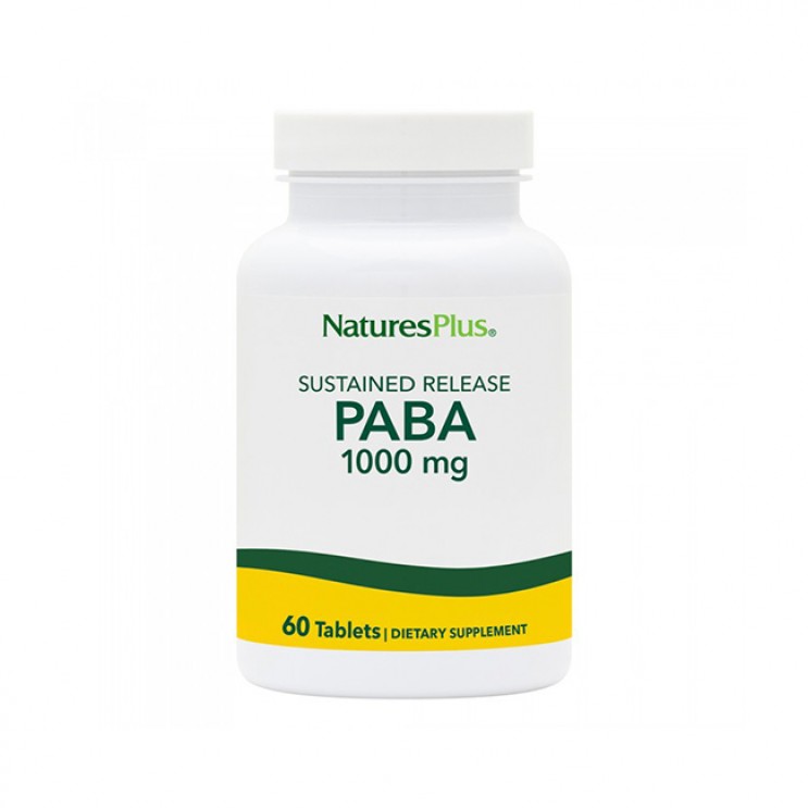 Nature's Plus Paba 1000mg 60tabs |  Συμπλήρωμα Διατροφής για τον Μεταβολισμό των Πρωτεϊνών ΒΙΤΑΜΙΝΕΣ