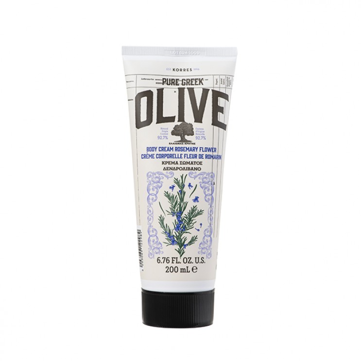 Korres Pure Greek Olive Body Cream Rosemary Flower 200ml | Κρέμα Σώματος Ελαιώνας Κρήτης με Άρωμα Δενδρολίβανο