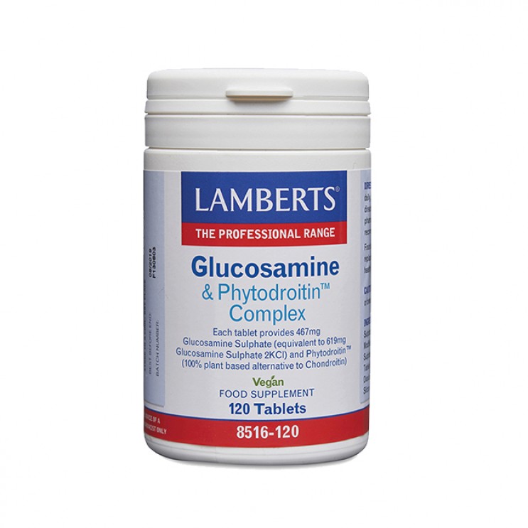 Lamberts Glucosamine & Phytodroitin Complex 120tabs  | Σύμπλεγμα Θειϊκής Γλυκοζαμίνης & Φυτοδροϊτίνης