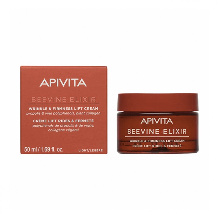 Apivita Beevine Elixir Wrinkle & Firmness Lift Cream Light 50ml | Αντιρυτιδική Κρέμα για Σύσφιξη + Lifting Ελαφριάς Υφής