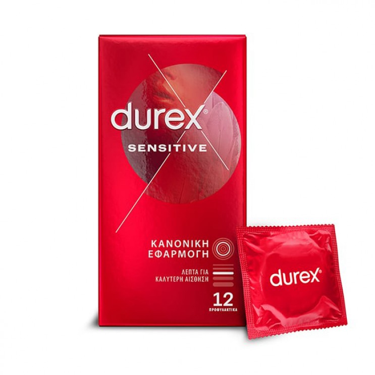 Durex Sensitive Προφυλακτικά για Κανονική Εφαρμογή 12τμχ  ΣΕΞΟΥΑΛΙΚΗ ΥΓΕΙΑ