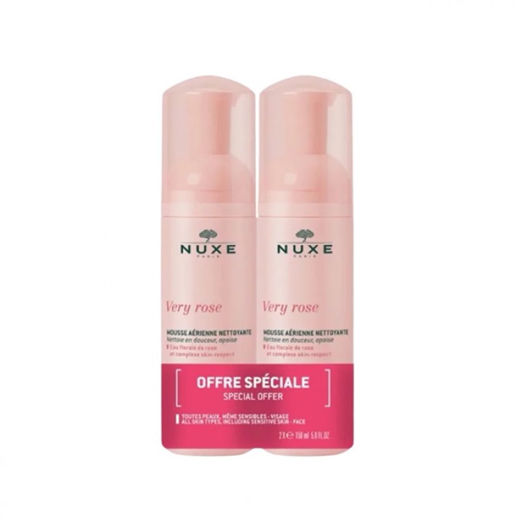 Nuxe Very Rose Light Cleansing Foam  2x150ml | Ελαφρύς Αφρός  Καθαρισμού Προσώπου ΦΡΟΝΤΙΔΑ ΠΡΟΣΩΠΟΥ