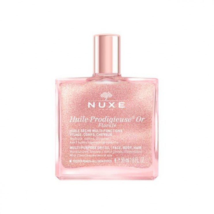 Nuxe Huile Prodigieuse Floral Or 50ml | Ιριδίζον Ροζ-Χρυσό Ξηρό Λάδι για Πρόσωπο-Σώμα-Μαλλιά