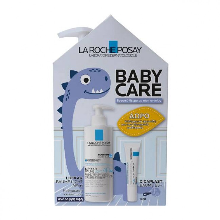 La Roche Posay Lipikar Baume AP+M Light 400ml , Μαλακτικό Βάλσαμο με Ανάλαφρη Υφή 400ml & Δώρο Cicaplast Baume B5 ,Επανορθωτικό Βάλσαμο 15mlΦΡΟΝΤΙΔΑ ΠΡΟΣΩΠΟΥ