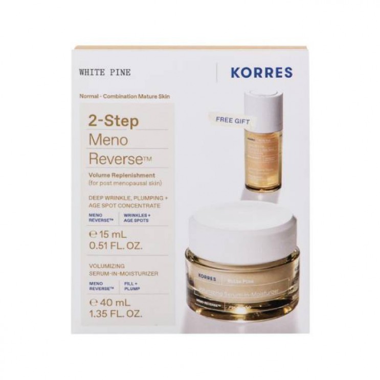 Korres White Pine Volumizing Serum-in-Moisturizer  Λευκή Πεύκη Κρέμα Ημέρας Αναπλήρωσης Όγκου για Κανονικές/Μικτές & Ώριμες Επιδερμίδες 40ml & Δώρο Deep Wrinkle, Plumping + Age Spot Concentrate Ορός Προσώπου 15ml ΦΡΟΝΤΙΔΑ ΠΡΟΣΩΠΟΥ