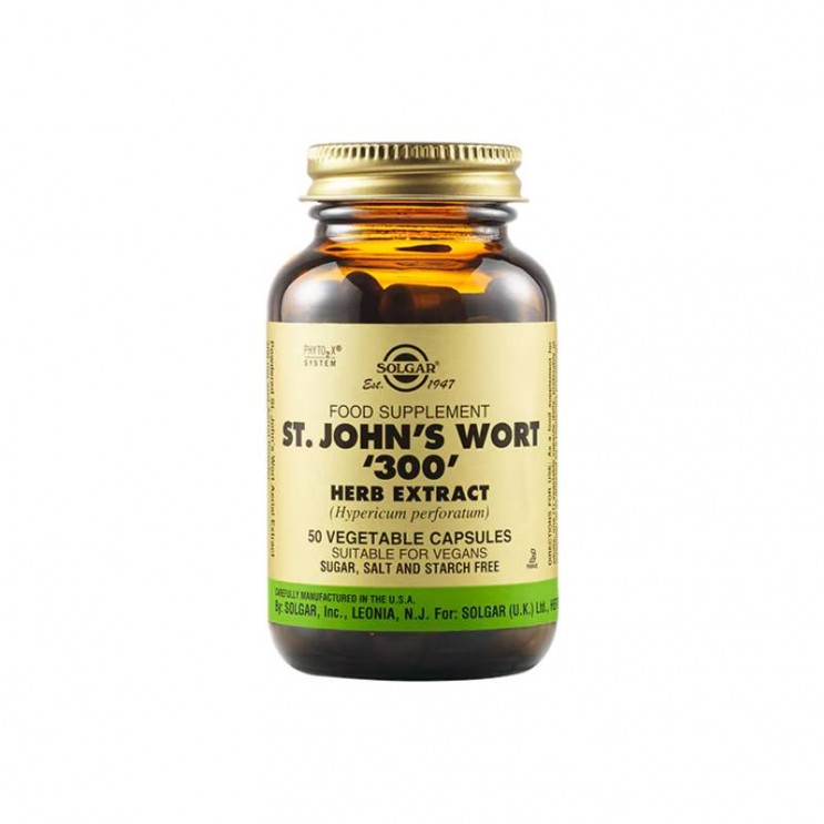 Solgar St. John's Wort Herb Extract 300mg 50vag.caps | Συμπλήρωμα Διατροφής με Βαλσαμόχορτο 