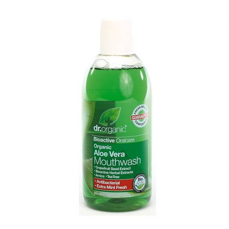 Dr.Organic Aloe Vera Mouthwash 500ml  | Στοματικό Διάλυμα με Αλόη Βέρα ΣΤΟΜΑΤΙΚΗ ΥΓΙΕΙΝΗ